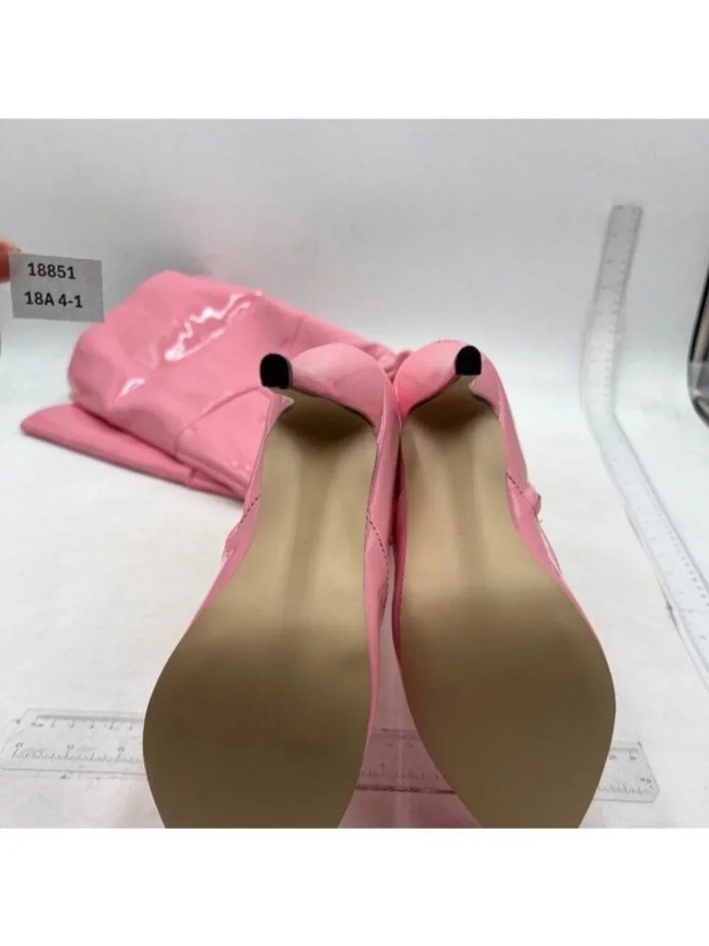 FSJ Women Fashion Pointed Toe Stiletto Heel Thigh High Over The Knee Boots Pink